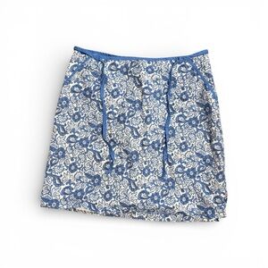 Y2K American Eagle Outfitters Blue Floral Mini Skirt